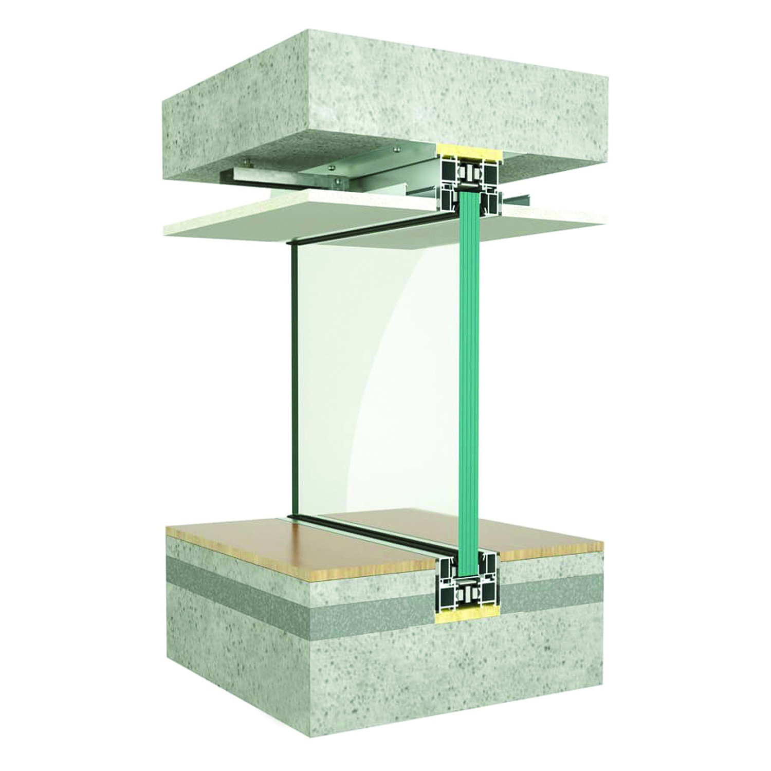 Silicone Jointed Fire Resistant Hidden Glass Walls
